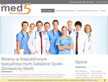 Tablet Screenshot of med5.pl